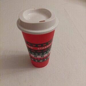 Starbucks Red Green Reusable Christmas 2020 Holiday Winter Coffee Tumbler 16 oz